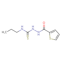 Chemical structure of N-[(propylcarbamothioyl)amino]thiophene-2-carboxamide - CSSB00000003024