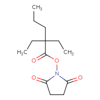 Chemical structure of 2,5-dioxopyrrolidin-1-yl 2,2-diethylpentanoate - CSSB14958086198