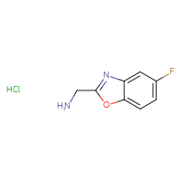 Chemical structure of 1-(5-fluoro-1,3-benzoxazol-2-yl)methanamine hydrochloride - CSSB00015195837