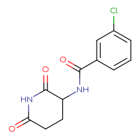 Chemical structure of 3-chloro-N-(2,6-dioxopiperidin-3-yl)benzamide - CSSB00001336589