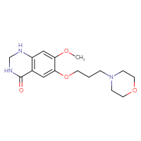 Chemical structure of 7-methoxy-6-[3-(morpholin-4-yl)propoxy]-1,2,3,4-tetrahydroquinazolin-4-one - CSSB20621673787