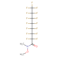 Chemical structure of 2,2,3,3,4,4,5,5,6,6,7,7,8,8,8-pentadecafluoro-N-methoxy-N-methyloctanamide - CSSB21224768930