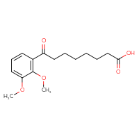 Chemical structure of 8-(2,3-dimethoxyphenyl)-8-oxooctanoic acid - CSSB00020572023
