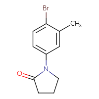 Chemical structure of 1-(4-bromo-3-methylphenyl)pyrrolidin-2-one - CSSB00000179035
