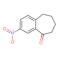 Chemical structure of 3-nitro-6,7,8,9-tetrahydro-5H-benzo[7]annulen-5-one - CSSB00010002775