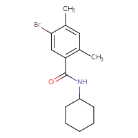 Chemical structure of 5-bromo-N-cyclohexyl-2,4-dimethylbenzamide - CSSB02007625967