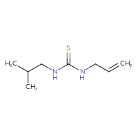 Chemical structure of 1-(2-methylpropyl)-3-(prop-2-en-1-yl)thiourea - CSSB00000005026