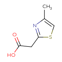 Chemical structure of 2-(4-methyl-1,3-thiazol-2-yl)acetic acid - CSSB00000234887