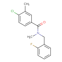 Chemical structure of 4-chloro-N-[(2-fluorophenyl)methyl]-N,3-dimethylbenzamide - CSSB02035226406