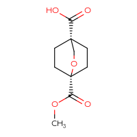 Chemical structure of (1r,4r)-1-(methoxycarbonyl)-2-oxabicyclo[2.2.2]octane-4-carboxylic acid - CSSB20563220117