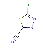Chemical structure of 5-chloro-1,3,4-thiadiazole-2-carbonitrile - CSSB00000145522