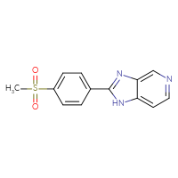 Chemical structure of 2-(4-methanesulfonylphenyl)-1H-imidazo[4,5-c]pyridine - CSSB00035695638