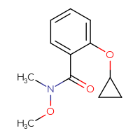Chemical structure of 2-cyclopropoxy-N-methoxy-N-methylbenzamide - CSSB01992909411