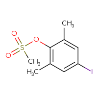 Chemical structure of 4-iodo-2,6-dimethylphenyl methanesulfonate - CSSB14938708208