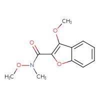 Chemical structure of N,3-dimethoxy-N-methyl-1-benzofuran-2-carboxamide - CSSB01395047103