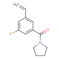 Chemical structure of 1-(3-ethenyl-5-fluorobenzoyl)pyrrolidine - CSSB01383797264
