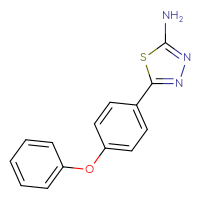 Chemical structure of 5-(4-phenoxyphenyl)-1,3,4-thiadiazol-2-amine - CSSB00133976905