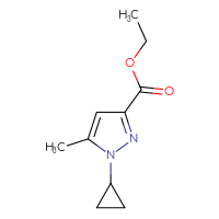 Chemical structure of ethyl 1-cyclopropyl-5-methyl-1H-pyrazole-3-carboxylate - CSSB00031479161