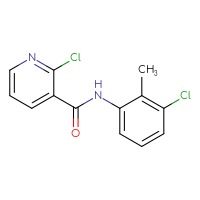 Chemical structure of 2-chloro-N-(3-chloro-2-methylphenyl)pyridine-3-carboxamide - CSSB00000580836