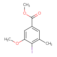 Chemical structure of methyl 4-iodo-3-methoxy-5-methylbenzoate - CSSB00010897460