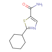 Chemical structure of 2-cyclohexyl-1,3-thiazole-5-carboxamide - CSSB00015831279