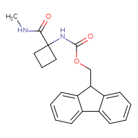 Chemical structure of (9H-fluoren-9-yl)methyl N-[1-(methylcarbamoyl)cyclobutyl]carbamate - CSSB01150688300