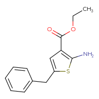 Chemical structure of ethyl 2-amino-5-benzylthiophene-3-carboxylate - CSSB00003349745