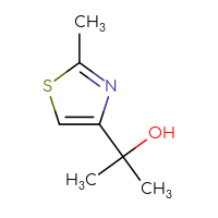 Chemical structure of 2-(2-methyl-1,3-thiazol-4-yl)propan-2-ol - CSSB00015734421