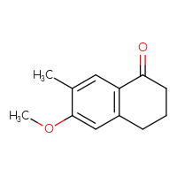 Chemical structure of 6-methoxy-7-methyl-1,2,3,4-tetrahydronaphthalen-1-one - CSSB00000066197