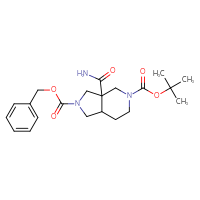 Chemical structure of 2-benzyl 5-tert-butyl 3a-carbamoyl-octahydro-1H-pyrrolo[3,4-c]pyridine-2,5-dicarboxylate - CSSB06628093899