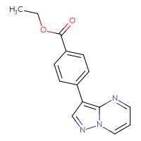 Chemical structure of ethyl 4-{pyrazolo[1,5-a]pyrimidin-3-yl}benzoate - CSSB01721593081