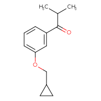 Chemical structure of 1-[3-(cyclopropylmethoxy)phenyl]-2-methylpropan-1-one - CSSB20684911416