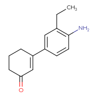 Chemical structure of 3-(4-amino-3-ethylphenyl)cyclohex-2-en-1-one - CSSB06583536862