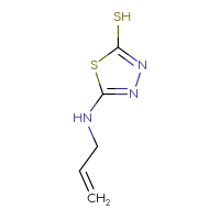 Chemical structure of 5-[(prop-2-en-1-yl)amino]-1,3,4-thiadiazole-2-thiol - CSSB00000010810