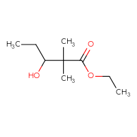 Chemical structure of ethyl 3-hydroxy-2,2-dimethylpentanoate - CSSB00011668301