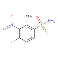 Chemical structure of 4-fluoro-2-methyl-3-nitrobenzene-1-sulfonamide - CSSB00031611863