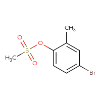 Chemical structure of 4-bromo-2-methylphenyl methanesulfonate - CSSB00015515029