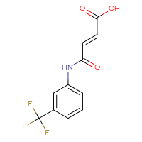 Chemical structure of (2E)-3-{[3-(trifluoromethyl)phenyl]carbamoyl}prop-2-enoic acid - CSSB00000594607