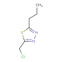 Chemical structure of 2-(chloromethyl)-5-propyl-1,3,4-thiadiazole - CSSB00000694205
