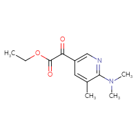 Chemical structure of ethyl 2-[6-(dimethylamino)-5-methylpyridin-3-yl]-2-oxoacetate - CSSB21103686607