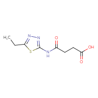 Chemical structure of 3-[(5-ethyl-1,3,4-thiadiazol-2-yl)carbamoyl]propanoic acid - CSSB00000187271