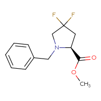 Chemical structure of methyl (2S)-1-benzyl-4,4-difluoropyrrolidine-2-carboxylate - CSSB00114112392