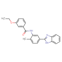 Chemical structure of N-[5-(1H-1,3-benzodiazol-2-yl)-2-methylphenyl]-3-ethoxybenzamide - CSSB00159433956