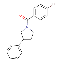 Chemical structure of 1-(4-bromobenzoyl)-3-phenyl-2,5-dihydro-1H-pyrrole - CSSB02041782927