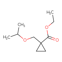 Chemical structure of ethyl 1-[(propan-2-yloxy)methyl]cyclopropane-1-carboxylate - CSSB00033414551