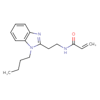 Chemical structure of N-[2-(1-butyl-1H-1,3-benzodiazol-2-yl)ethyl]prop-2-enamide - CSSB21332079659