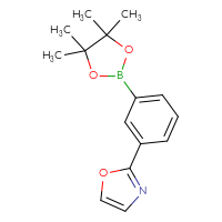 Chemical structure of 2-[3-(4,4,5,5-tetramethyl-1,3,2-dioxaborolan-2-yl)phenyl]-1,3-oxazole - CSSB00010082543