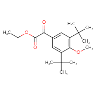Chemical structure of ethyl 2-(3,5-di-tert-butyl-4-methoxyphenyl)-2-oxoacetate - CSSB21103685654
