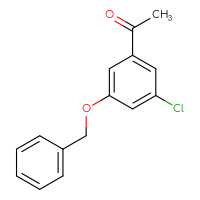 Chemical structure of 1-[3-(benzyloxy)-5-chlorophenyl]ethan-1-one - CSSB14798593189