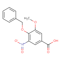 Chemical structure of 4-(benzyloxy)-3-methoxy-5-nitrobenzoic acid - CSSB00010184892
